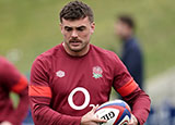 George Furbank at England training session for 2024 Six Nations