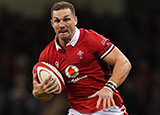 George North in action for Wales v Barbarians during 2023 autumn international