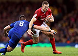 George North in action for Wales v Italy in 2020 Six Nations
