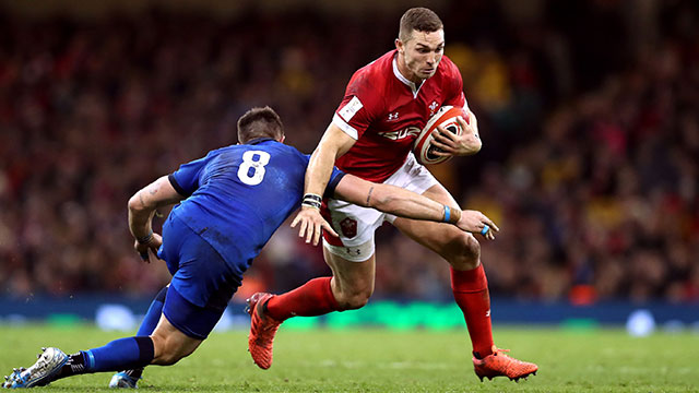 George North in action for Wales v Italy in 2020 Six Nations