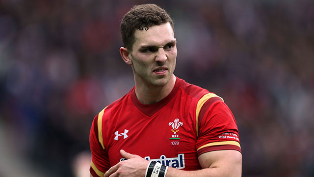 George North playing for Wales