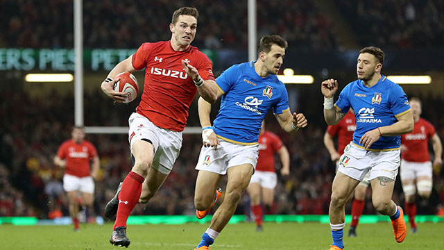George North scores for Wales against Italy in Six Nations