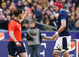 Grant Gilchrist was sent off in the France v Scotland match during 2023 Six Nations