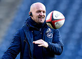 Gregor Townsend during captains run at BT Murrayfield Stadium in 2020 Six Nations