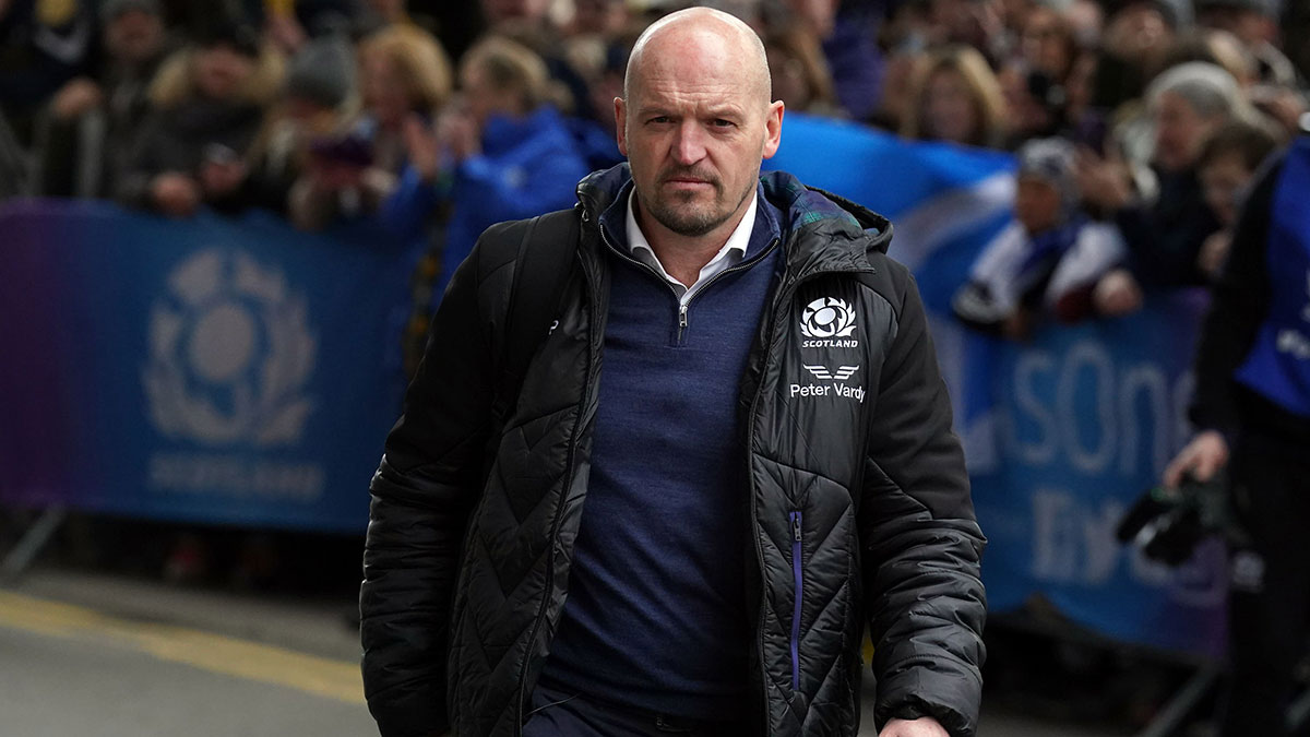 Gregor Townsend walks to stadium ahead of Scotland v England match in 2024 Six Nations