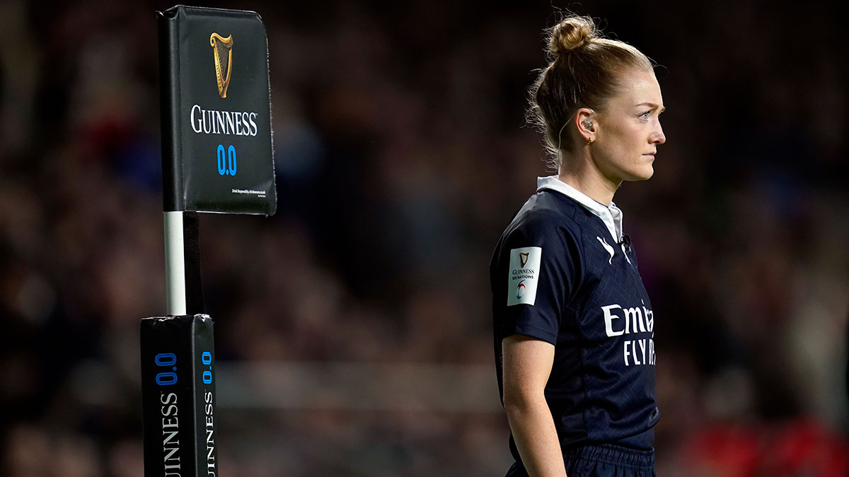 Hollie Davidson was assistant referee in England v Wales match at 2024 Six Nations
