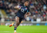 Immanuel Feyi-Waboso in action for England v Argentina during 2025 Autumn Internationals