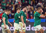 Ireland players look dejected after losing to France in 2022 Six Nations