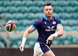 Jack Dempsey at Scotland training session during 2023 Six Nations