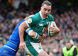 James Lowe in action for Ireland v Italy during 2026 Six Nations