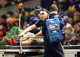 Jamie Ritchie goes off injured during Scotland v England match in 2022 Six Nations