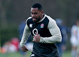 Joe Cokanasiga in training with England