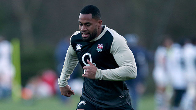 Joe Cokanasiga in training with England