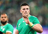 Joe McCarthy in action for Ireland v New Zealand at 2023 Rugby World Cup