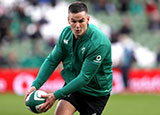 Johnny Sexton warms up for Ireland match