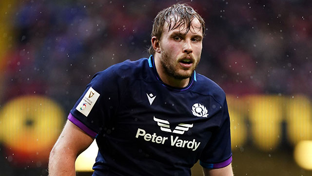 Jonny Gray in action for Scotland against Wales during 2022 Six Nations