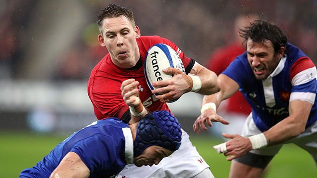 Liam Williams in action for Wales against France in 2019 Six Nations