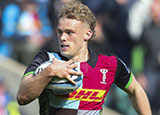 Louis Lynagh in action for Harlequins against Bath in April 2023