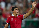 Louis Rees-Zammit at Wales v Portugal match during 2023 Rugby World Cup