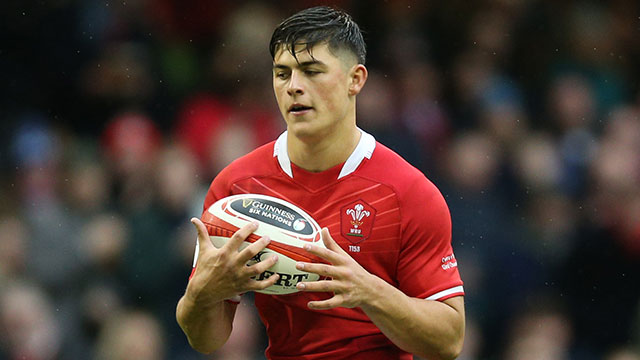 Louis Rees-Zammit in action for Wales v Scotland during 2022 Six Nations