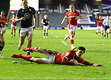 Louis Rees-Zammit scores a second try for Wales v Scotland in 2021 Six Nations