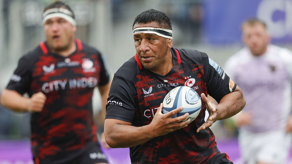 Mako Vunipola in action for Saracens during May 2023