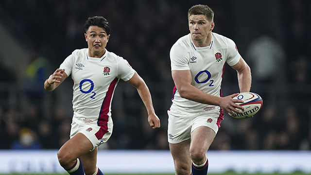Marcus Smith and Owen Farrell in action for England v Australia during 2022 Autumn Internationals