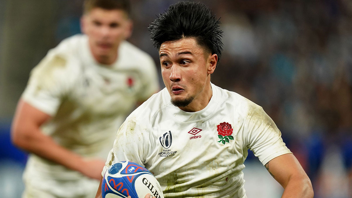 Marcus Smith in action for England against Argentina at 2023 Rugby World Cup