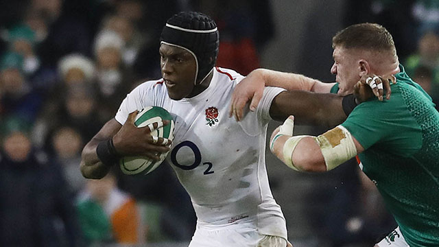 Maro Itoje in action for England v Ireland in 2019 Six Nations