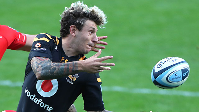 Matteo Minozzi in action for Wasps v Leicester Tigers