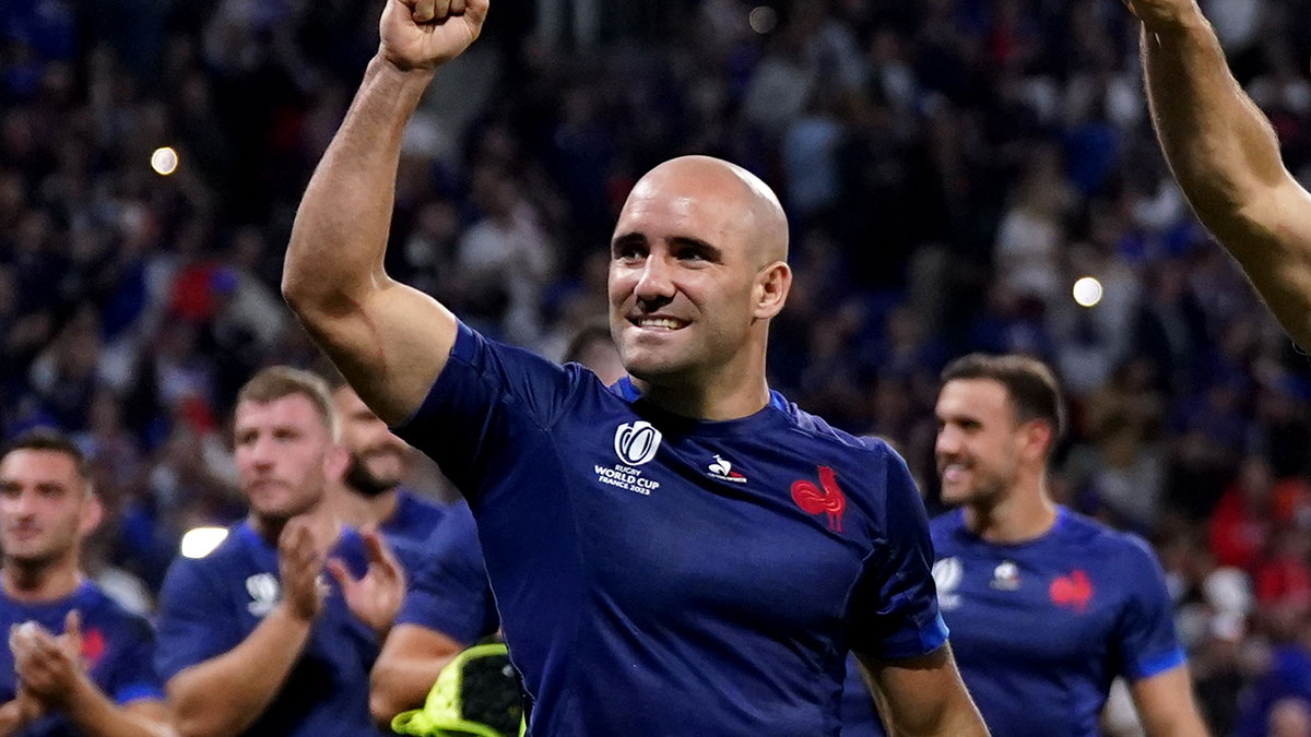 Maxime Lucu after France v Italy match at 2023 Rugby World Cup