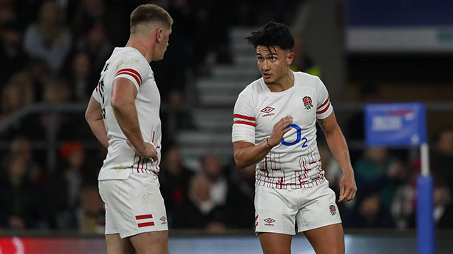 Owen Farrell and Marcus Smith at England v New Zealand match in 2022 Autumn Internationals