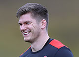 Owen Farrell in training with England