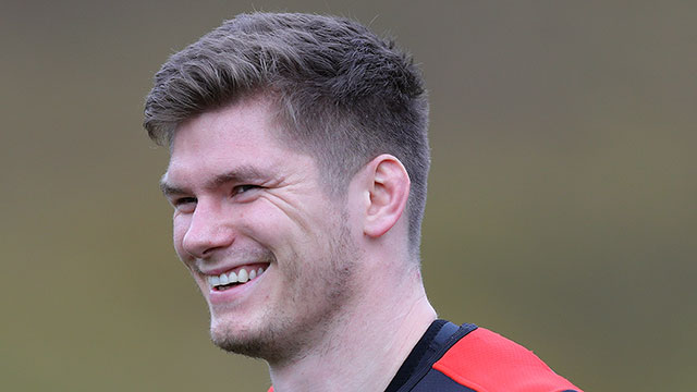 Owen Farrell in training with England