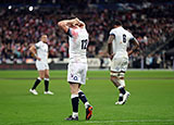 Owen Farrell looks dejected following England's defeat to France in Six Nations