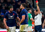 Paul Willemse receives a red card in France v Ireland match