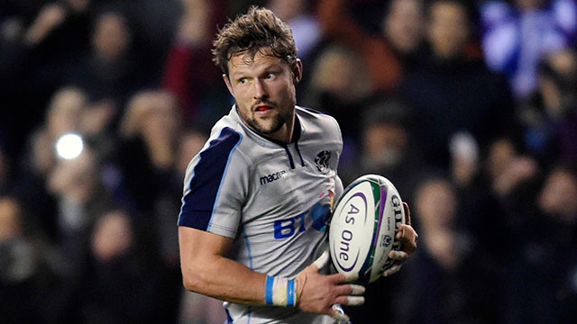 Peter Horne in action for Scotland during 2018 autumn internationals