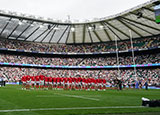 Players line up before England v Wales match in 2023 summer series