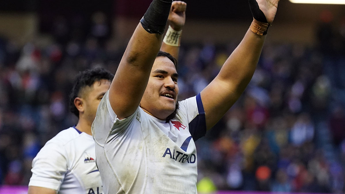 Posolo Tuilagi after Scotland v France match during 2024 Six Nations