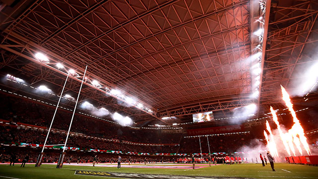 Principality Stadium before Wales v France match in 2020 Six Nations