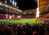 Principality Stadium fireworks for Wales v France in 2022 Six Nations