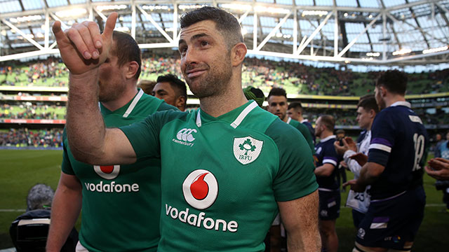 Rob Kearney celebrates after Ireland beat Scotland in Six Nations