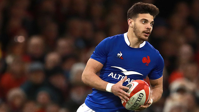 Romain Ntamack in action for France against Wales during 2020 Six Nations