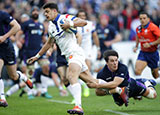 Romain Ntamack scores a try for France v Scotland in 2019 Six Nations