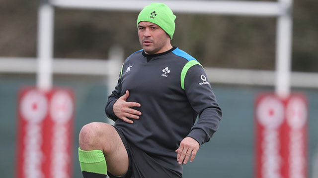 Rory Best in training with Ireland
