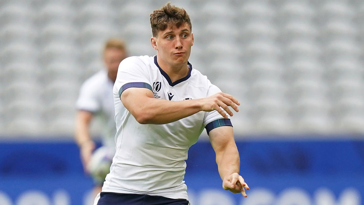 Rory Darge training with Scotland at 2023 Rugby World Cup