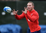 Sam Underhill at an England training session during 2020 Autumn Nations Cup