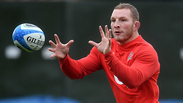 Sam Underhill at an England training session during 2020 Autumn Nations Cup