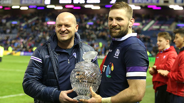 Scotland head coach Gregor Townsend and captain John Barclay