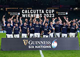 Scotland lift Calcutta Cup at Twickenham during 2023 Six Nations